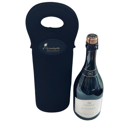 * Wine Bottle Bag- Single- Black