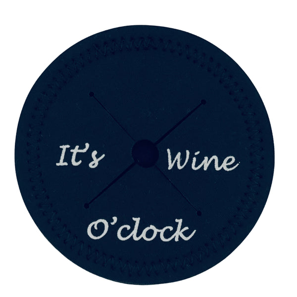 *It's Wine O'Clock- On a Black Winedroplet