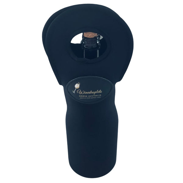 * Wine Bottle Bag- Single- Black