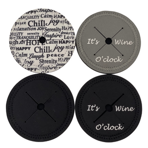 *4 Pack- 2x Personalised -It's Wine O'Clock and 2 Winedroplets