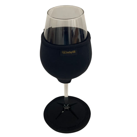 * Wine Glass Cover- Black